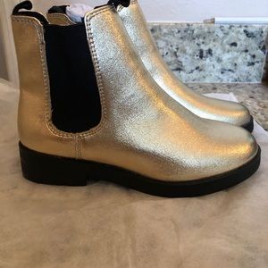 Beautiful gold booties, never worn